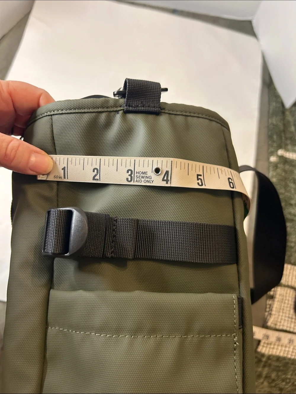 Quince Olive Green Utility Travel Bag with Black Straps - Picture 11 of 16
